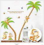 wall sticker XL8110 Árbol mono animales de dibujos animados inicio decoración de la casa pegatinas de pared de vinilo kids niño salón dormitorio diy arte mural decor decal - Image 7
