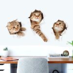 3D Cute Cat Wall Stickers xh6215 - Image 4