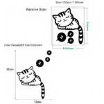 Cartoon Cute Lovely Black Cat Sleep Socket Switch Stickers Vinyl Room Home Decor Removable Wall Decals Self-adhesive Mural - Image 2