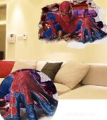 AY9269 3D Spiderman Floor Stickers wall Decals Removable PVC Superman Wall stickers Home Decor Mural Cartoon Decor - Image 9