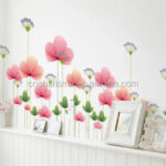Ay928 China Supplier Removable Beautiful Flower Vinyl Wall Paper Sticker For Room Decoration - Image 2