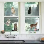 3D Lovely Cat Type Wall Sticker Cabinet Bedroom Home Decor Decals Self-adhesive Poster Background Cute Combination Mural size 50x70 sk7084 - Image 5