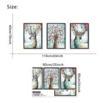 Nordic style creative 3.D removable stickers XL8327 Fantasy Watercolor Deer -Colorful - Image 8