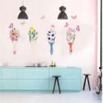 JM7355 Butterfly Flower Bedroom Living Room Sofa Background Wall Sticker - Multi-A - Image 3