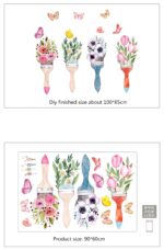 JM7355 Butterfly Flower Bedroom Living Room Sofa Background Wall Sticker - Multi-A - Image 6