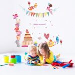 ABC1062 Hand-painted Bird Cartoon Wall Sticker - Multi - Image 2