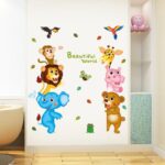 RELIZA WALL STICKER ANIMAL ANIMAL KIDS ZOO LION WALL STICKER XL8207 - Image 3