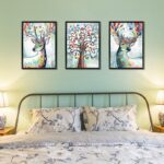 Nordic style creative 3.D removable stickers XL8327 Fantasy Watercolor Deer -Colorful - Image 3