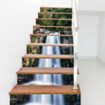 12Pcs Self-Stick Stair Riser Staircase Sticker Scenic Mural Decal Waterproof Wall Stickers Home Decor Self-Stick Art Wallpaper JF5605 *Single sheet layout size:97 * 17cm(Approx.) - Image 3