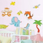 Cartoon Design wall deco sticker Baby Room Wallpaper PVC Sticker Home Decoration Customized removeable kiss Cut decals Sticker size 50x70 xy8052 - Image 2