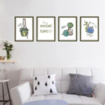 WALLSTICKER PLANTS AND FRAME size 50x70 hm71005 - Image 5