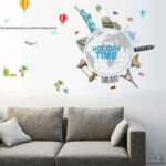 JM7260 Wrold Travel Vinyl wall sticker decal art Global Village bedroom Kids Room Wall Decor - Image 2
