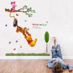 Tc1067 Hot cartoon Winnie Pooh friends tree wall stickers for kids room boy home decor wall decals nursery decoration wall poster gift - Image 2