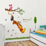 Tc1067 Hot cartoon Winnie Pooh friends tree wall stickers for kids room boy home decor wall decals nursery decoration wall poster gift - Image 3