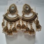 Kundan pearl bunde earring - Image 4