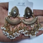 Kundan pearl bunde earring - Image 2