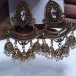 Kundan pearl bunde earring - Image 3