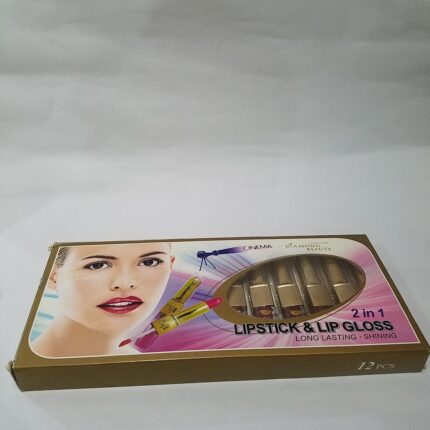 DIAMOND BEAUTY PACK OF 12 2 IN 1 LIPSTICK AND LIPGLOSS '2