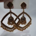 Antique gold jhumki earring - Image 2