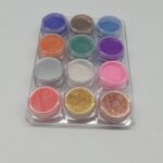 Pack of 12 shimmer dust with free eye stamp