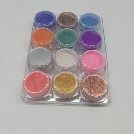 Pack of 12 shimmer dust with free eye stamp