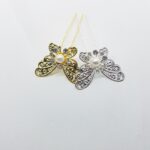 Butterfly hair pins golden silver