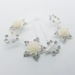 flowers style hair clip silver - Image 2