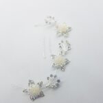 flowers style hair clip silver - Image 3
