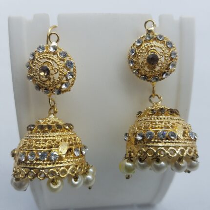 Jhumki golden pearl