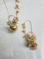 Golden pearl jhumki earring - Image 2