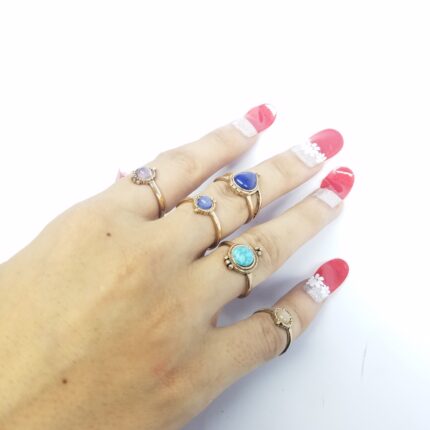 Antique GolDeN StOne fiVe RInG