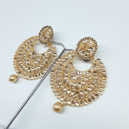 Copper Kundan earings
