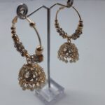 Metal Bali Jhumki white - Image 2
