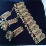 Indian bridal choker set multi colour