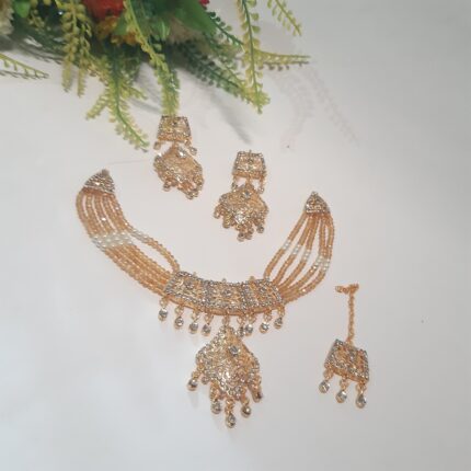 Bridal set white golden