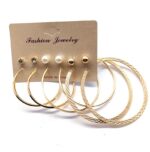 pack of 6-golden earring with tops - Image 2