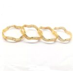 gold pellated 4 pcs jali zigzag kary - Image 2