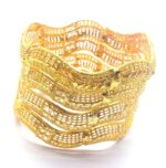 gold pellated 4 pcs jali zigzag kary - Image 3