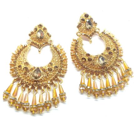 latest design gold pellated earring for girls