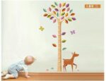JM7187 High quality cute wall stickers tree kids height measure sticker for baby room/nursery 60*90 cm - Image 2