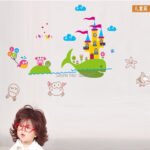 Whale Castle Kids vinyl wall sticker JM7204 - Image 2