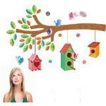 Beautiful Wall Stickers Tree Branches Birds Nests JM7222 - Image 2