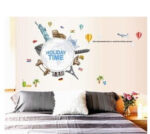 JM7260 Wrold Travel Vinyl wall sticker decal art Global Village bedroom Kids Room Wall Decor - Image 3