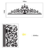 Crown Wall Sticker JM-7268 Black Vinyl Wall Paper PVC Removeable Wall Art Decor - Image 2