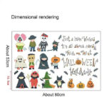 Kawaii Cartoon Halloween PVC Wall Stickers For Kids Bedrooms Window Background size 50x70 sk7123 - Image 5