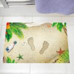 3D solid beach footprints, floor stickers, door mats, PVC waterproof XH9298 - Image 4