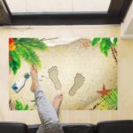3D solid beach footprints, floor stickers, door mats, PVC waterproof XH9298 - Image 5