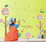 Children's Square Living Room Cartoon Classroom Kindergarten Theme Wall Sticker Removable Art Decor Mural Decal Sticker AY213a - Image 2