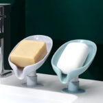 Leaf Shape Soap Box Drain Soap Holder Box Bathroom Shower Soap Holder sponge Storage Plate Tray Bathroom Supplies Bathroom Gadge  lshgyz2d-b - Image 3