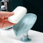 Leaf Shape Soap Box Drain Soap Holder Box Bathroom Shower Soap Holder sponge Storage Plate Tray Bathroom Supplies Bathroom Gadge  lshgyz2d-b - Image 2